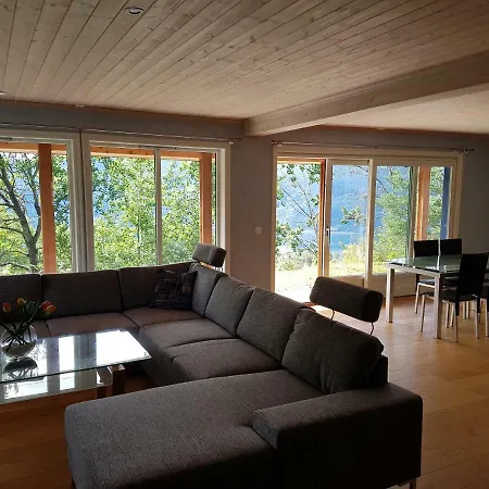 Panorama View Along The Fjord In Stryn Blakset