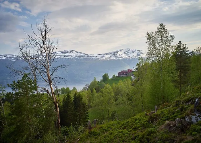 Panorama View Along The Fjord In Stryn Blakset